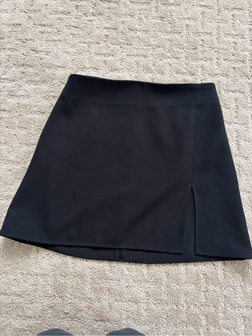 Zara Black Mini Skirt with Side Slit